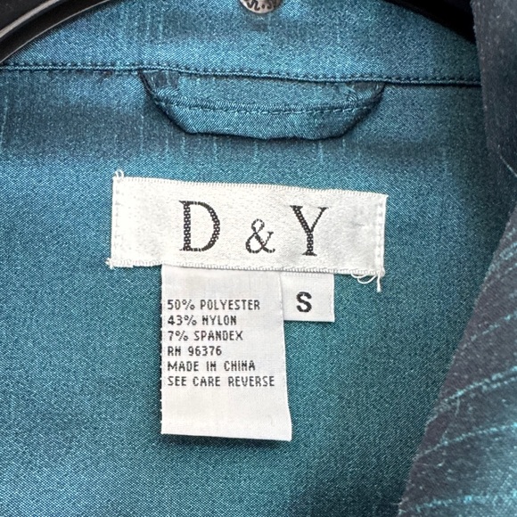 Vintage Dark Teal Trench Coat with Bubble Hem - Picture 7 of 14